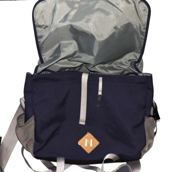 LL Bean Color Block Messenger Bag Multi Compartments Travel School Work - Picture 4 of 6